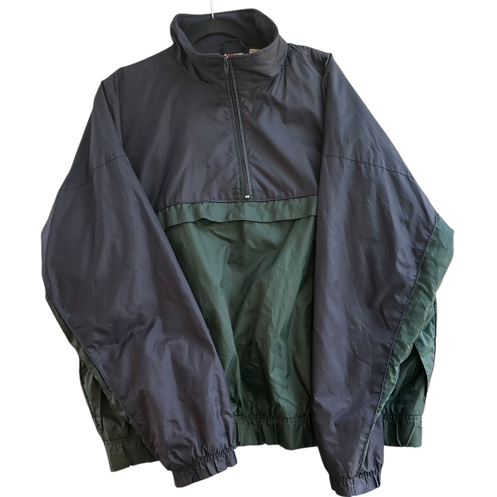 Energy‎ Zone Mens 1/4 Zip Pullover Jacket Color Blocked Windbreaker Size L